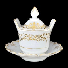 Sucrier en verre doré antique, boîte à bonbons, Bonbonniere