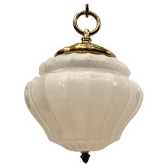 Antique Opaline Glass Lantern