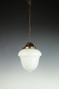 Antique Opaline Pendant Light