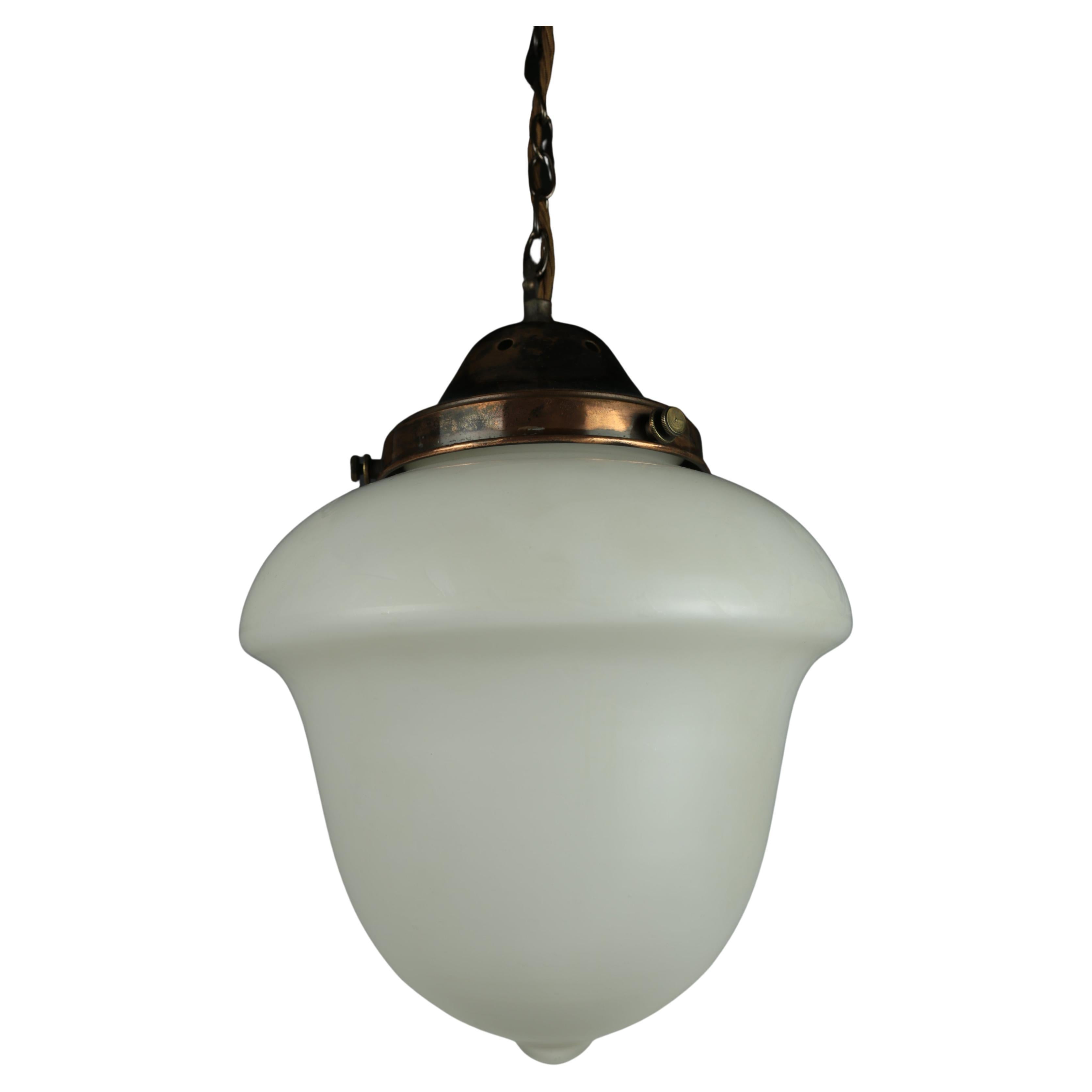 Antique Opaline Pendant Light