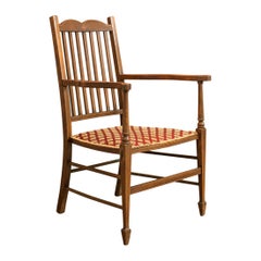 Antique Open Armchair, English, Mahogany, Elbow, Chair, Edwardian