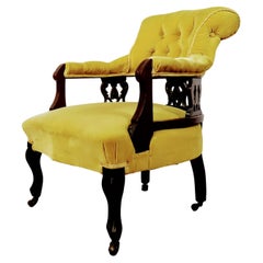 Antique Open Armchair, Victorian, 1890s