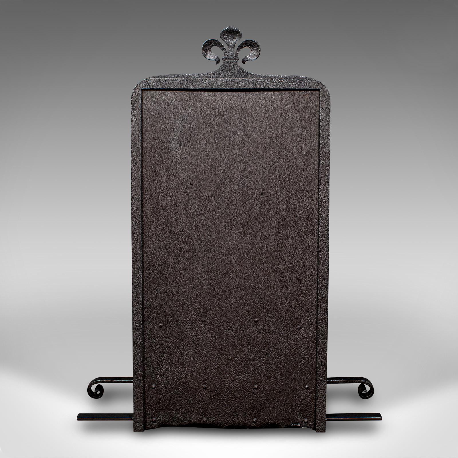Chimenea antigua de hogar abierto, inglesa, cesta de fuego, morillos, victoriana, c.1900 en Bueno estado para la venta en Hele, Devon, GB