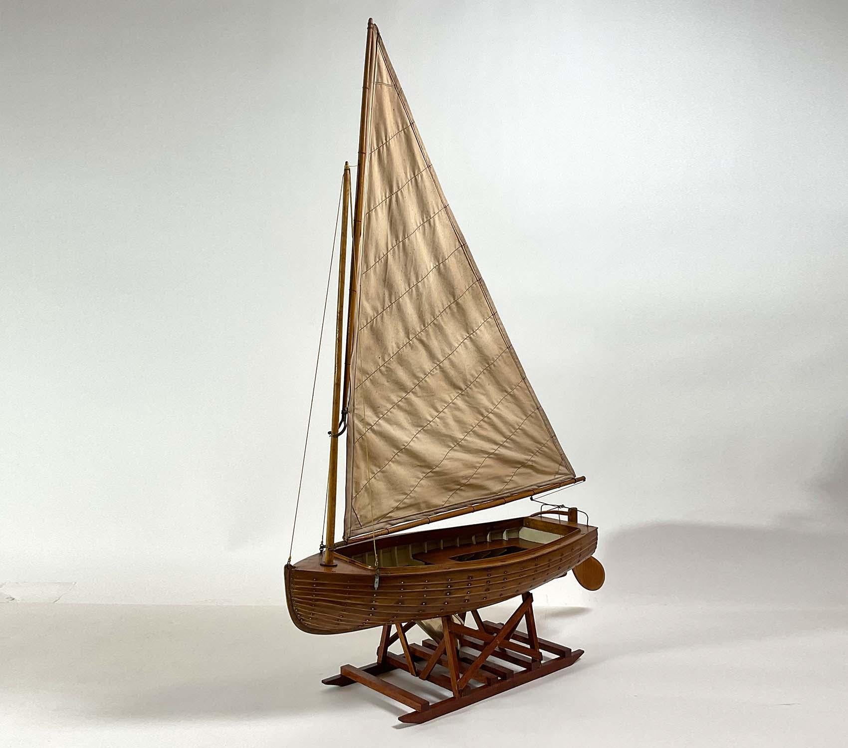 Antique Open Hulled Planked Sloop 6