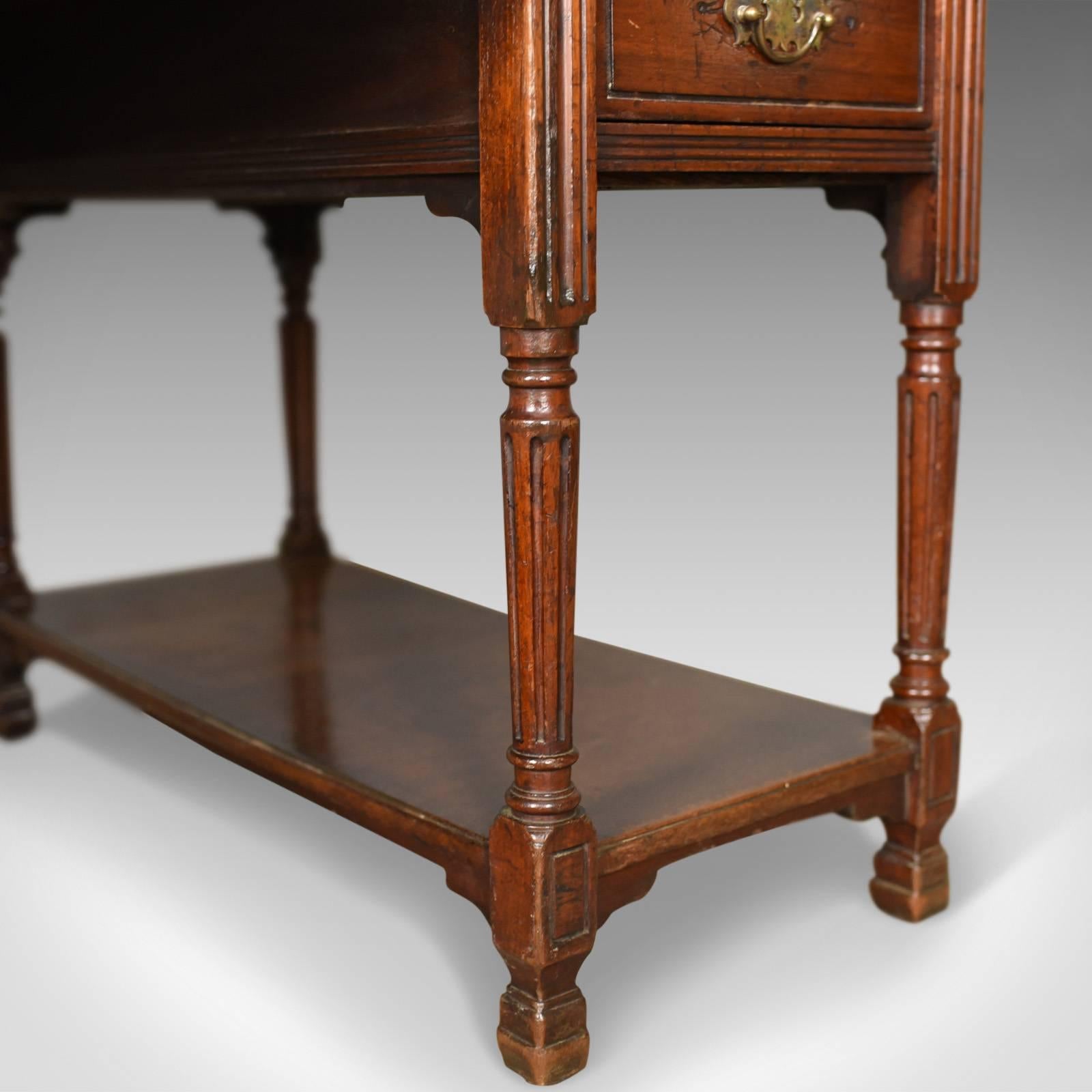 Antique Open Pedestal Desk English Walnut, W Walker and Sons, London, circa 1870 2