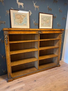 Antique open Victorian bookcase