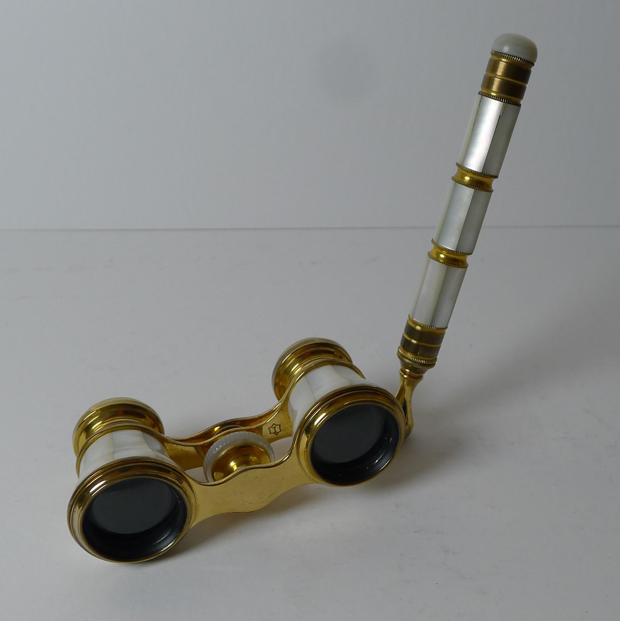 Antique Opera Glasses, Mother of Pearl C.1900, Signed, Iris, Paris 1