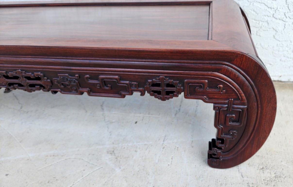 Antique Opium Coffee Table Rosewood Asian Chinoiserie In Good Condition For Sale In Lake Worth, FL