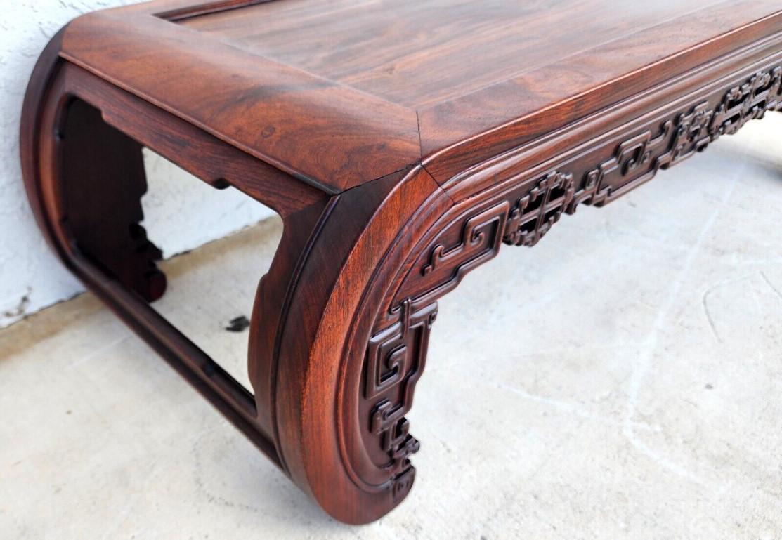 20th Century Antique Opium Coffee Table Rosewood Asian Chinoiserie For Sale