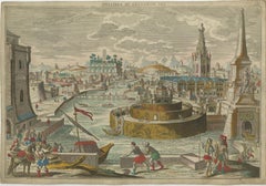Les Murailles de Babylone – Vue d’Optique of Ancient Babylon by Probst c.1760