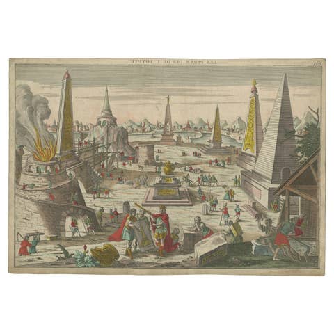 Les Pyramides de l'Égypte – Optical Print by Probst, Augsburg c.1780