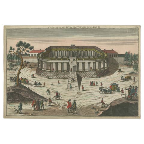 Antique Optical Print of the Sanssouci Palace, Potsdam