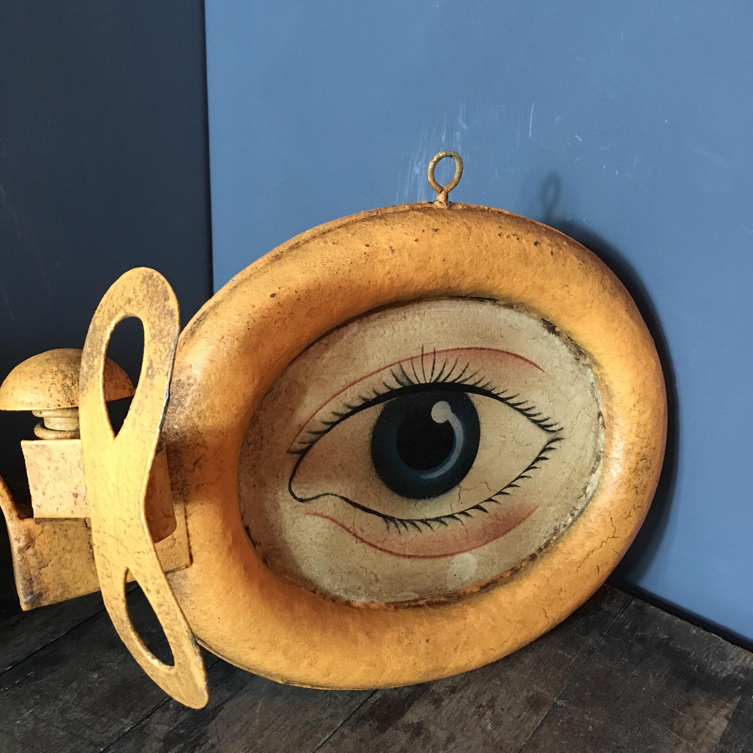 Antique Optometrist Trade Sign with Wall Bracket, circa 1920s 9