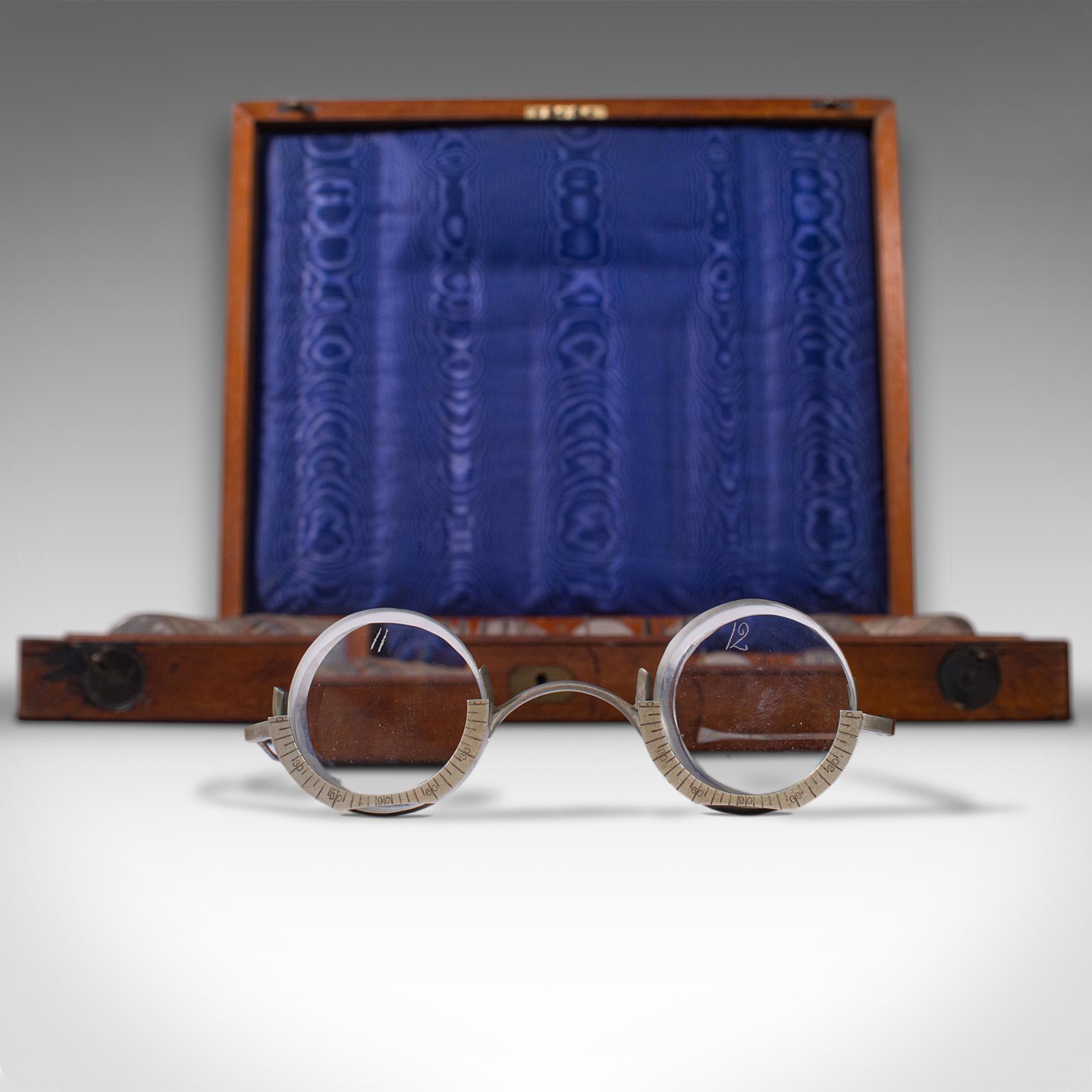 19th Century Antique Optometrist's Set, English, Optical Instrument Case, Victorian, C.1900 For Sale