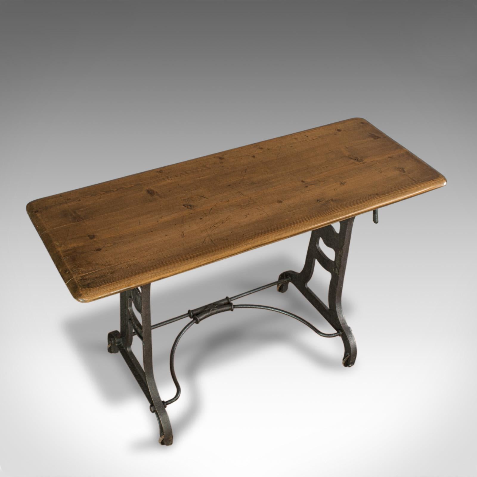 Mesa de invernadero, Inglesa, Industrial, Maquinista, Victoriana, Lateral, circa 1900 Inglés en venta