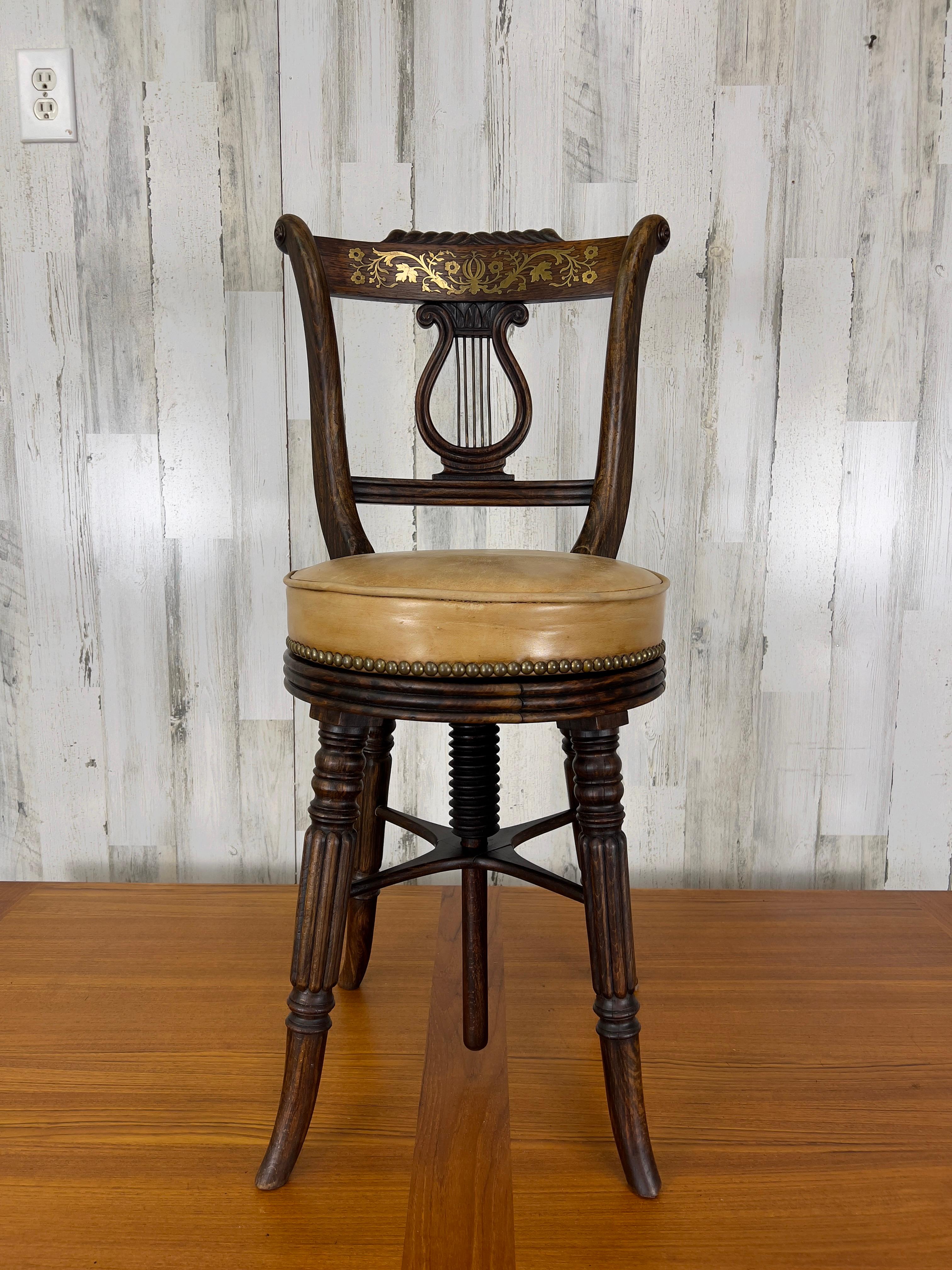 antique lyre back chair