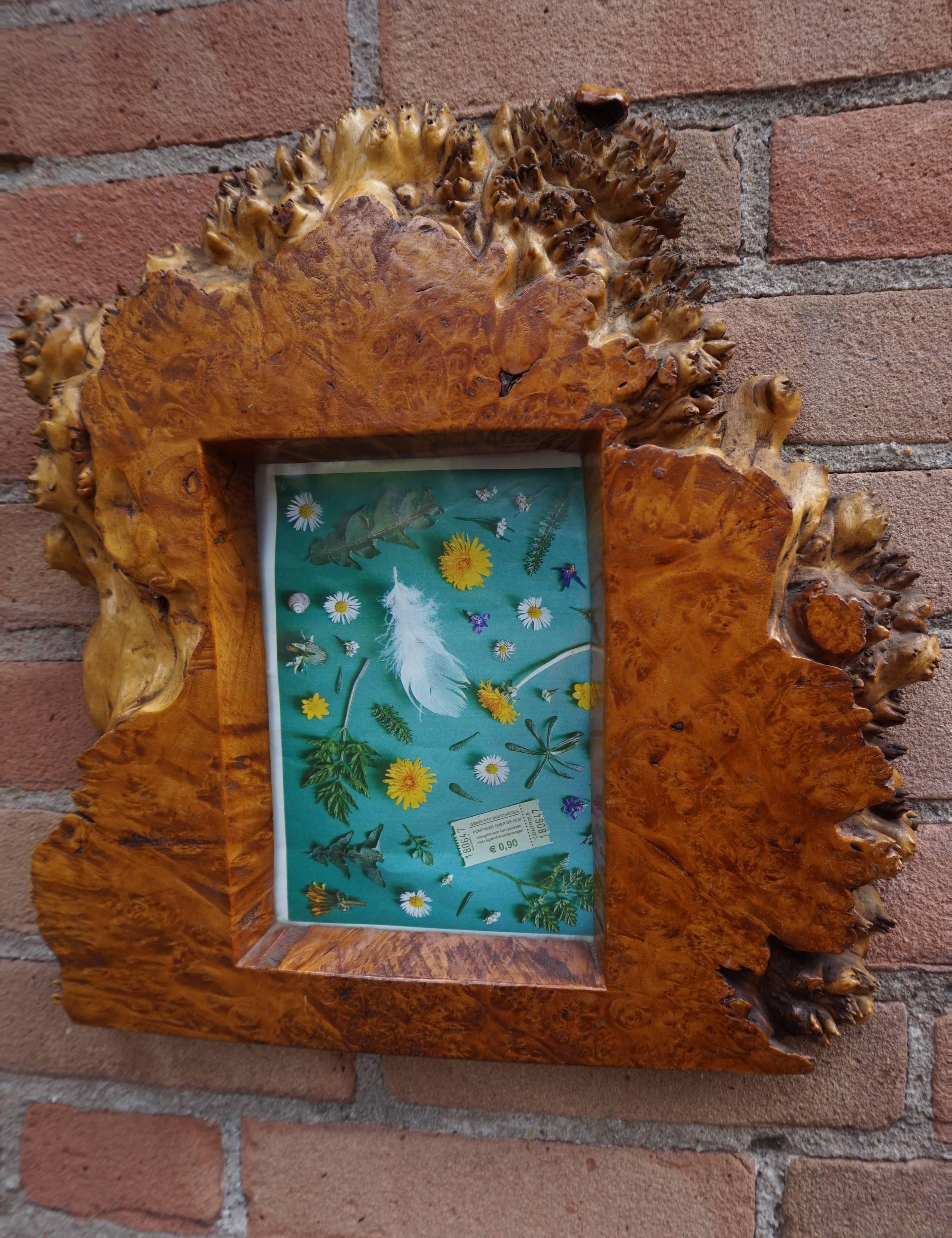 Antique & Organic Solid Burl Walnut or Burl Amboyna Wall Picture / Photo Frame 4