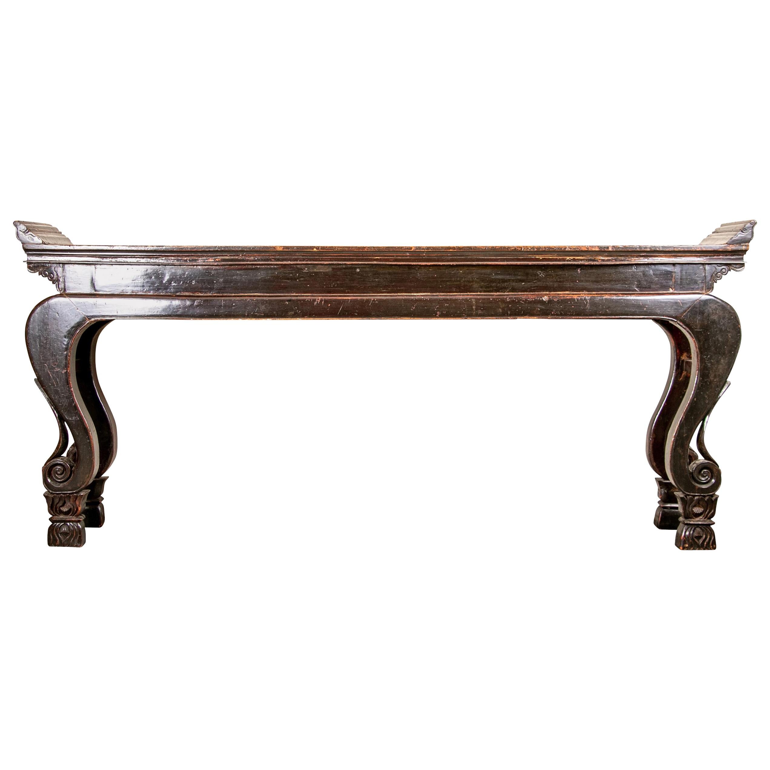 Fine and Large Antique Asian Altar Table For Sale