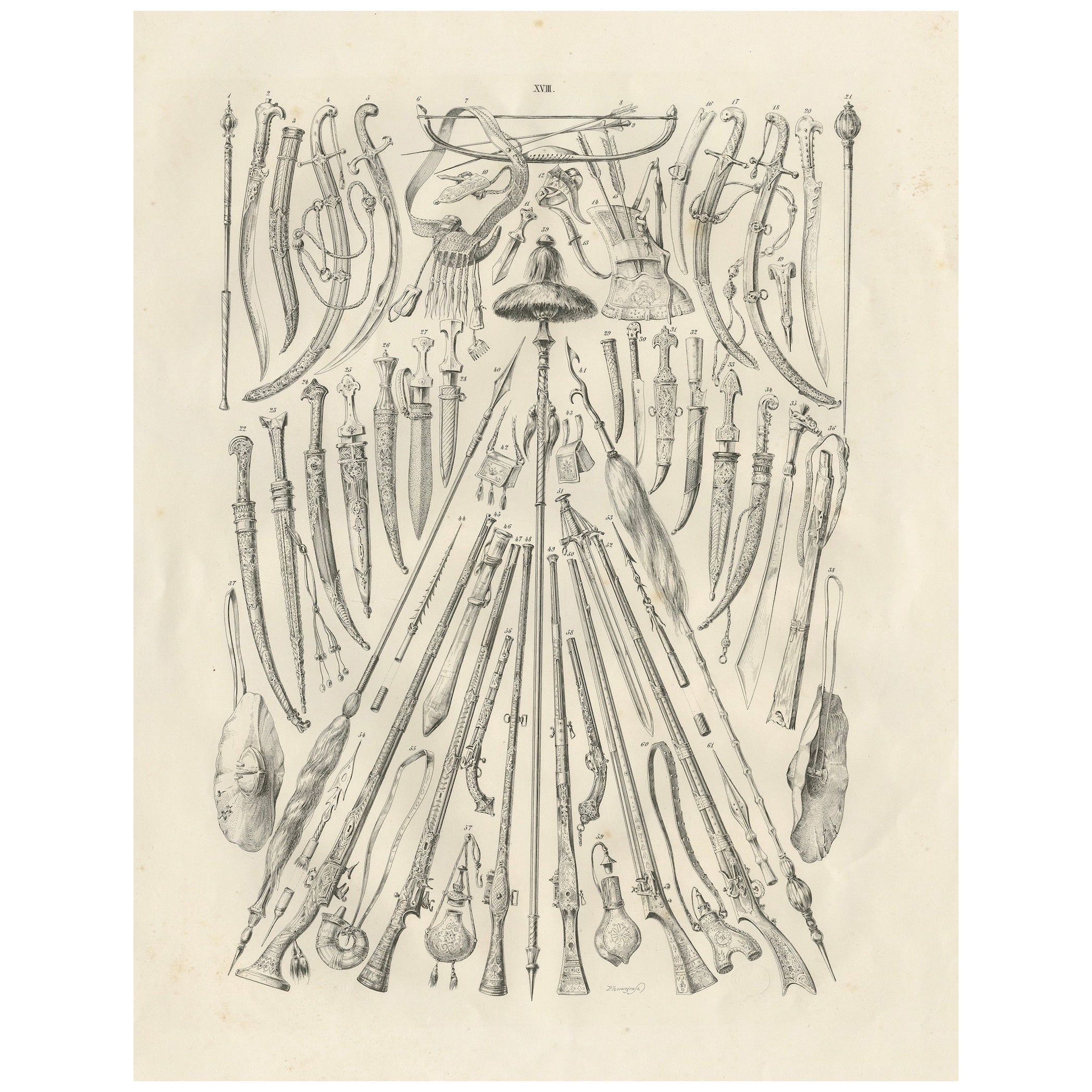 Etude ancienne sur les armes et poignards orientaux de Maximilian en Bavière, 1846 en vente