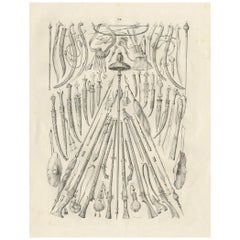 Antike orientalische Wappen- und Dolchstudie von Maximilian in Bayern, 1846
