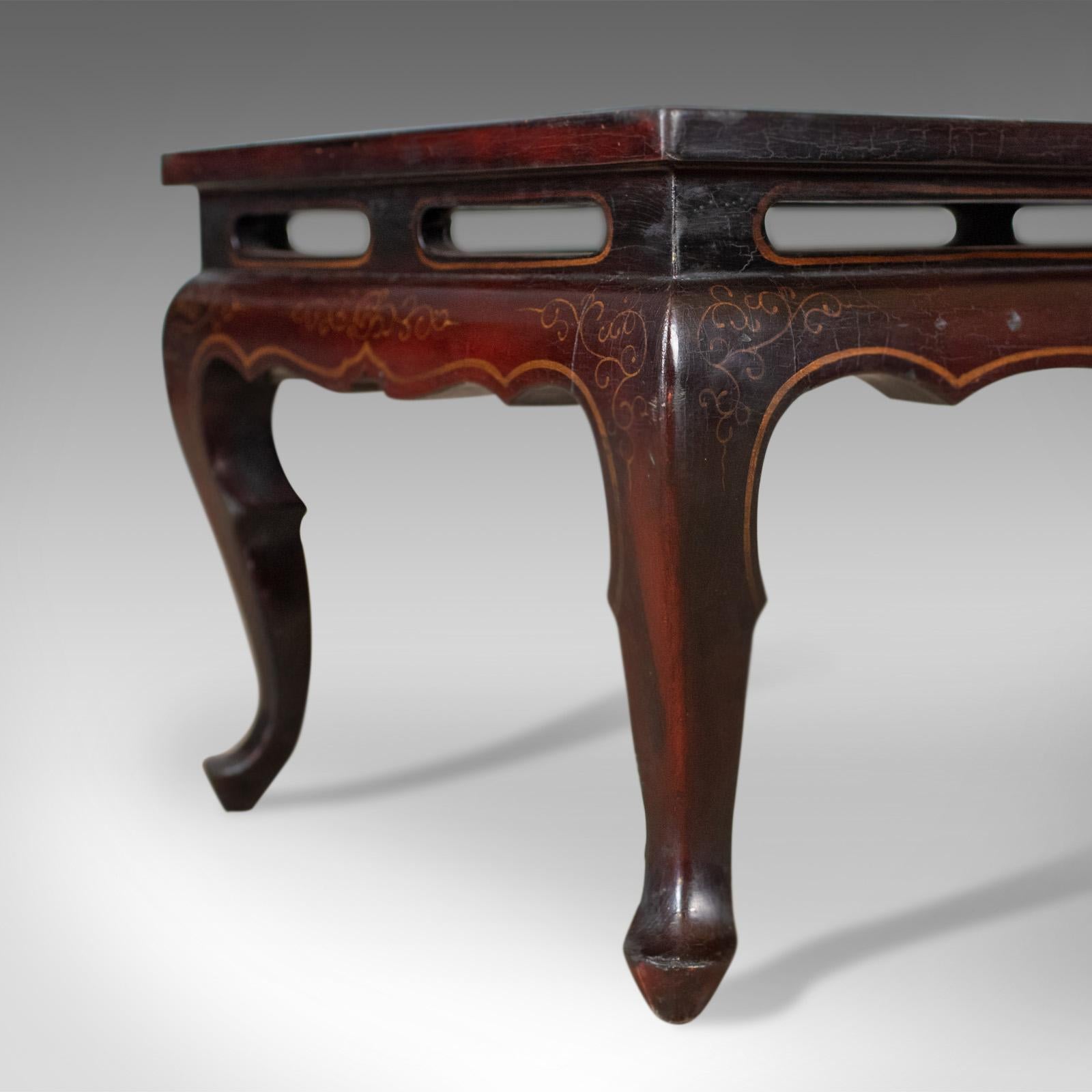 Antique Oriental Coffee Table, Low, Lacquered, Side, Edwardian, circa 1910 4