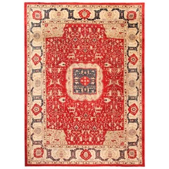Nazmiyal Collection Antique Oriental Indian Agra Rug. 9 ft 6 in x 13 ft
