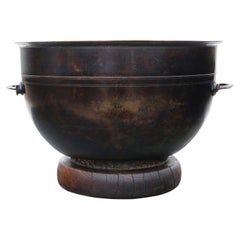 Antique Oriental Japanese Large Fine Quality Bronze Bowl Planter Jardinière Cens