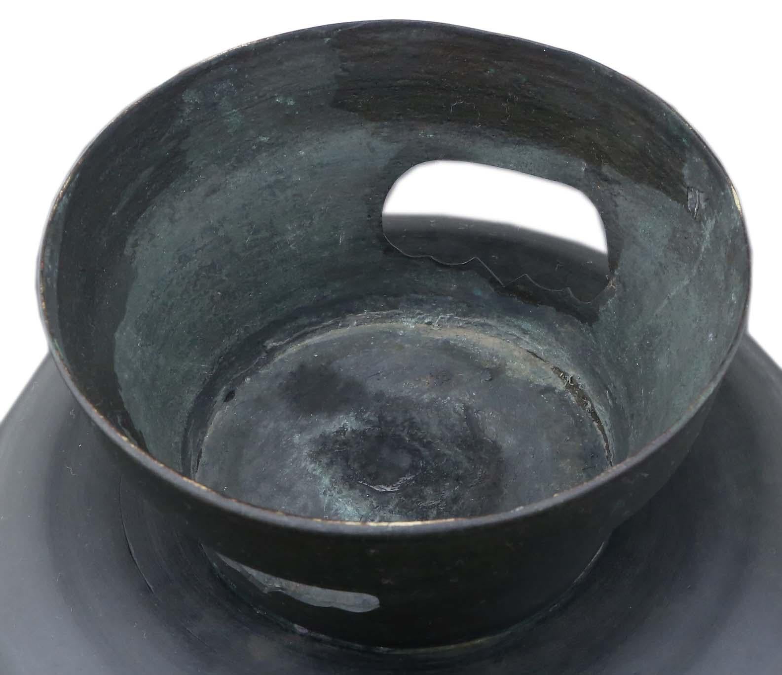 Antique Oriental Japanese Large Fine Quality Bronze Bowl Planter Jardinière For Sale 3