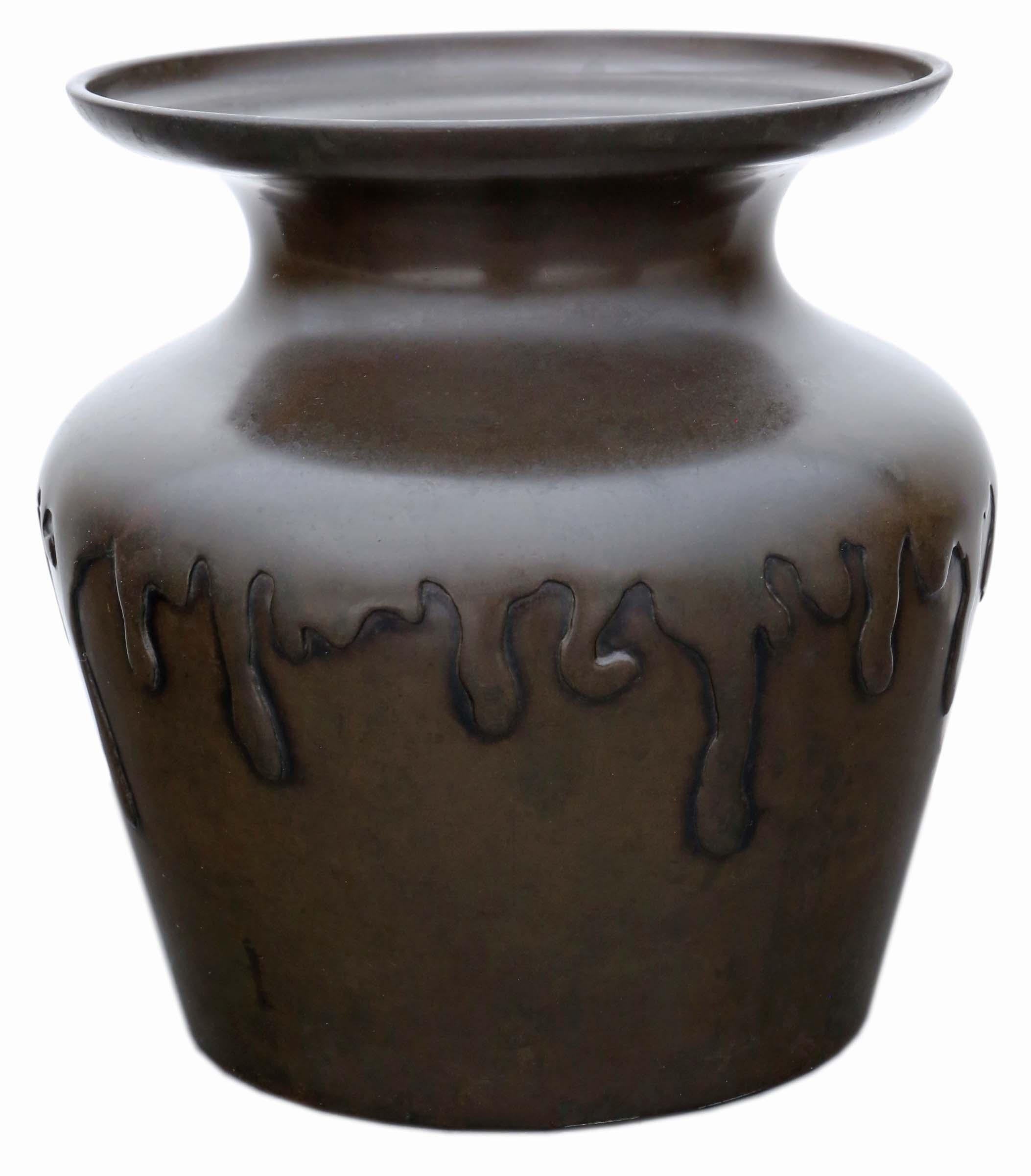 Antique Oriental Japanese Large Fine Quality Bronze Tsubo Vase Meiji, C1880 In Good Condition For Sale In Wisbech, Cambridgeshire