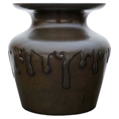 Antiguo Jarrón Tsubo Oriental Japonés de Bronce de Gran Calidad Meiji, C1880