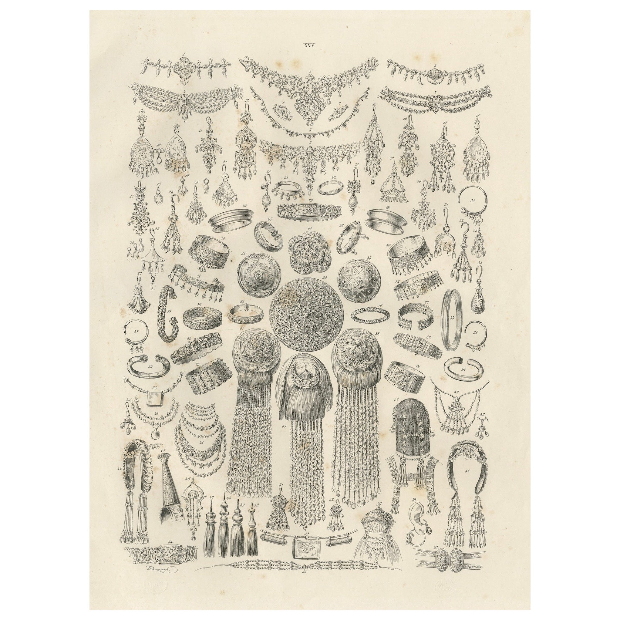 Bijoux orientaux anciens et étude de parure de Maximilian en Bavière, 1846