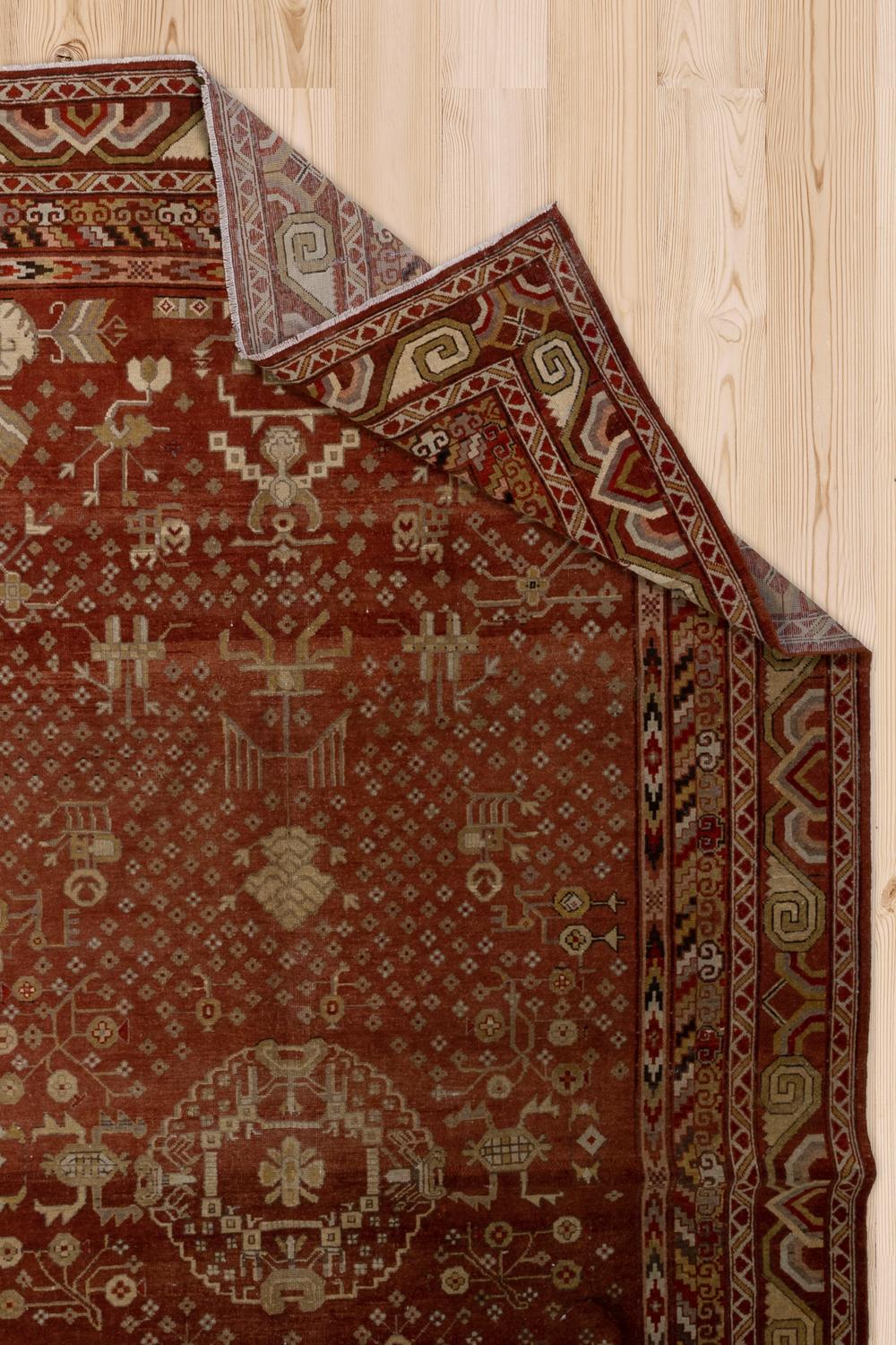 Mid-20th Century Antique Oriental Khotan Rug For Sale