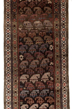 Antique Oriental Kurdish Runner Rug