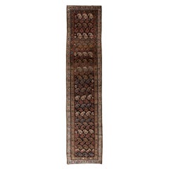 Tapis de couloir oriental kurde ancien