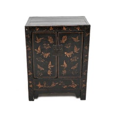 Antique Oriental Lacquered Chinoiserie Cabinet