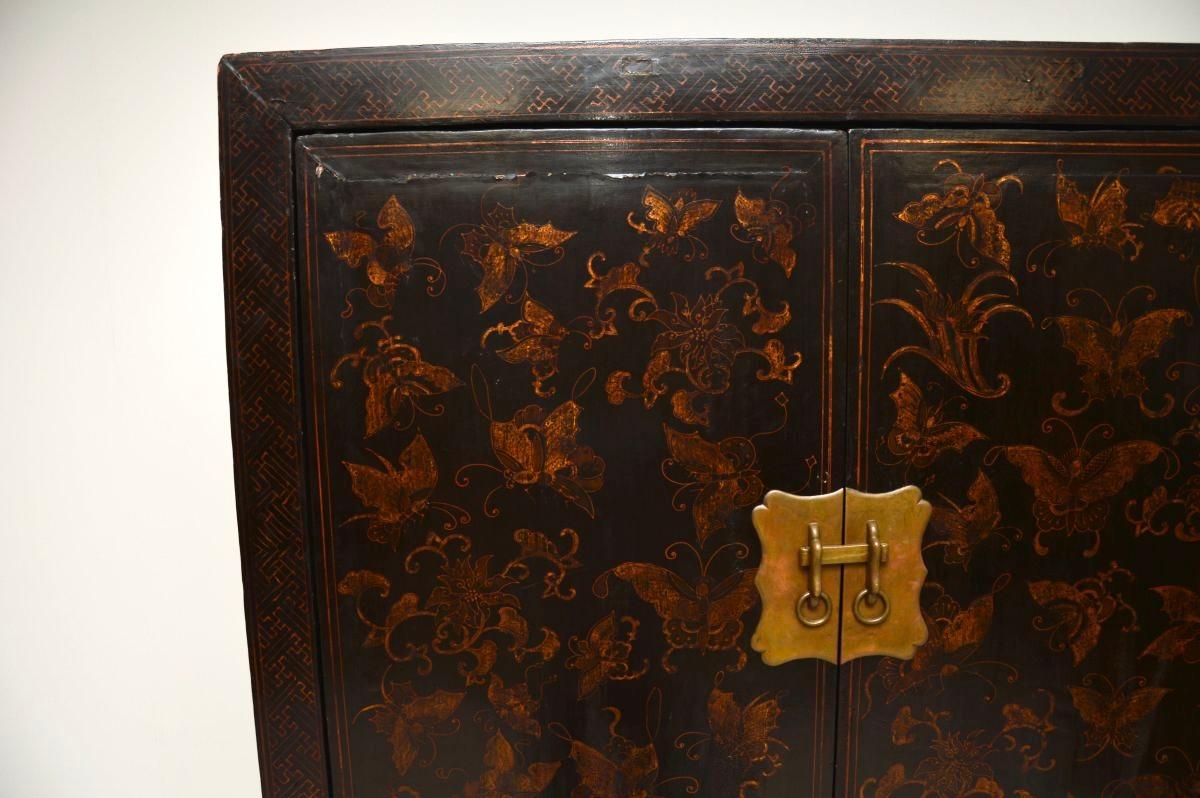 Antikes orientalisch lackiertes Chinoiserie-Hochzeitskabinett im Angebot 4