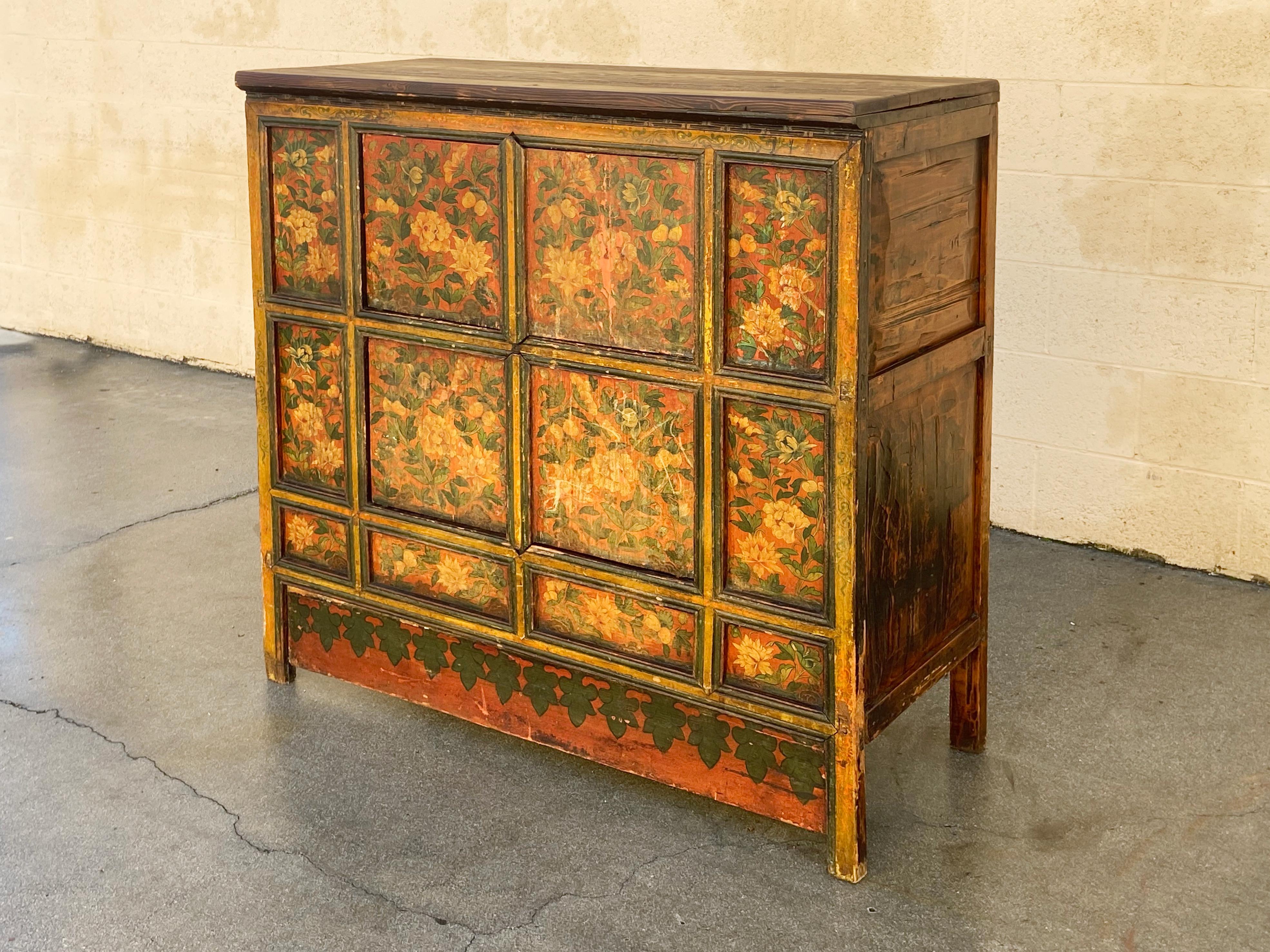 Other Antique Oriental Painted Hutch Cabinet