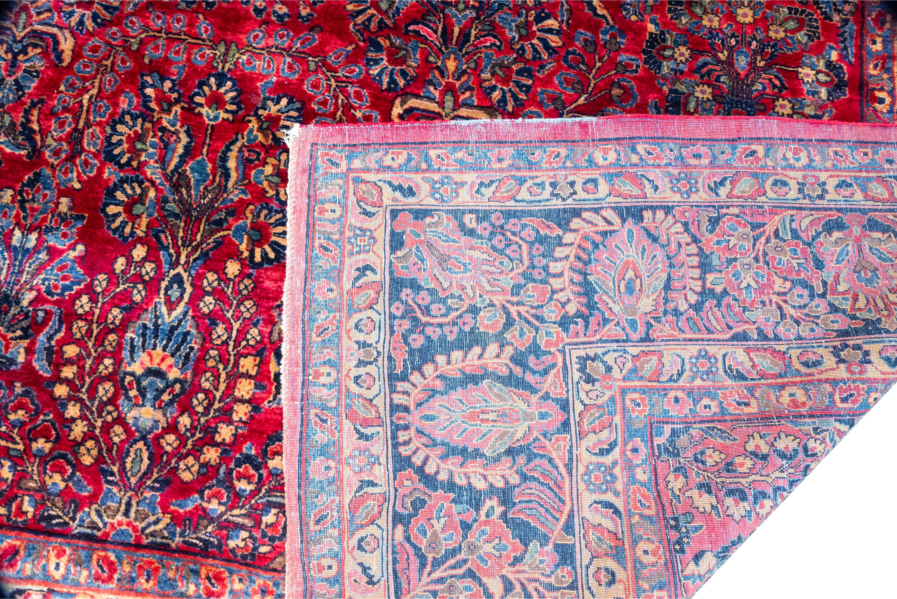 Antique Oriental Persian Handwoven 15ft Palace Size Sarouk Rug Carpet Circa 1920 3