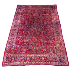 Antique Oriental Persian Handwoven 15ft Palace Size Sarouk Rug Carpet Circa 1920