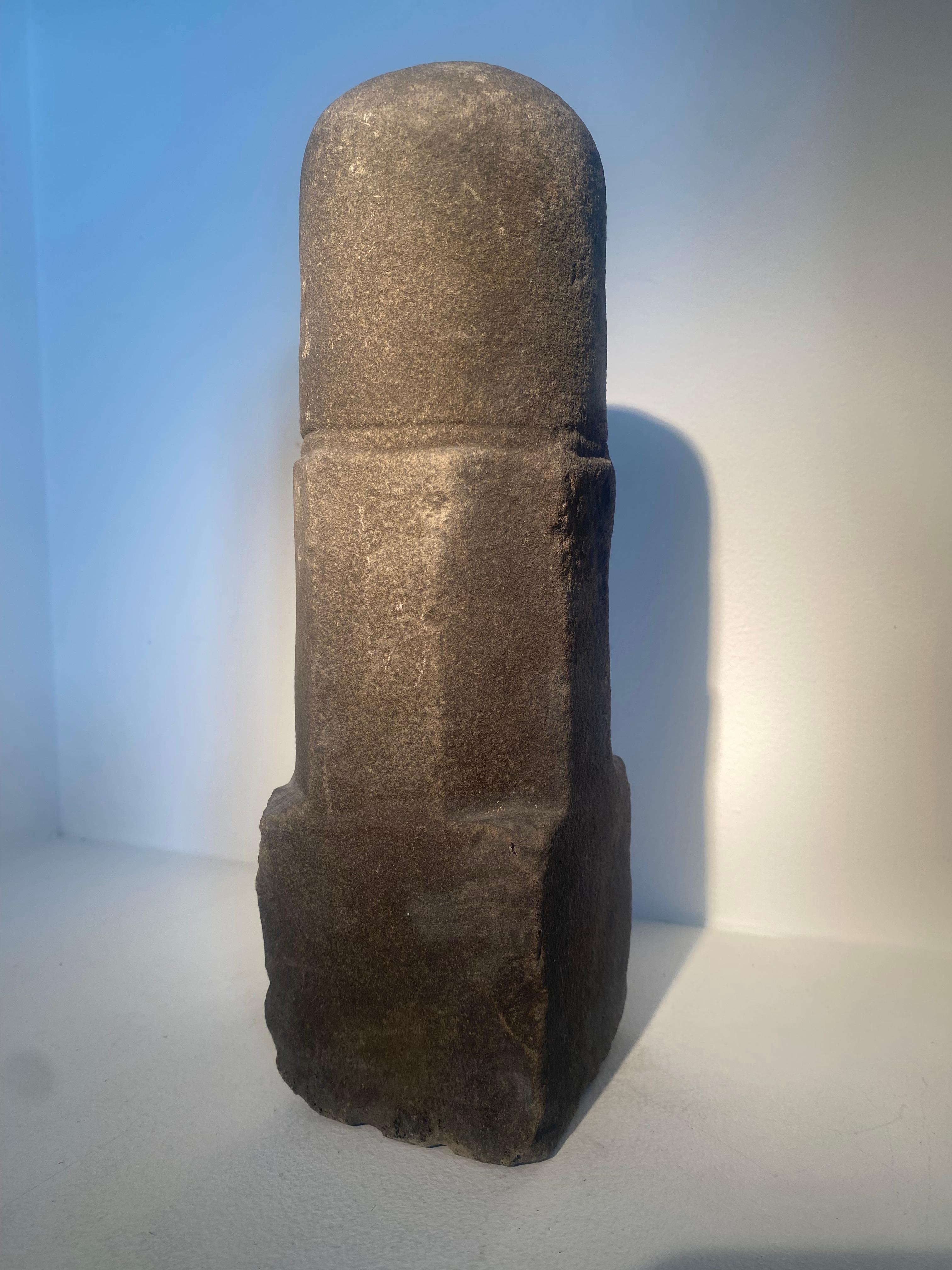 18th Century and Earlier Antique Oriental Phallic Lingam Stone For Sale