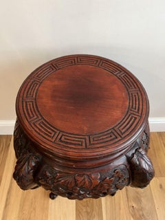 Antique oriental quality carved jardiniere stand