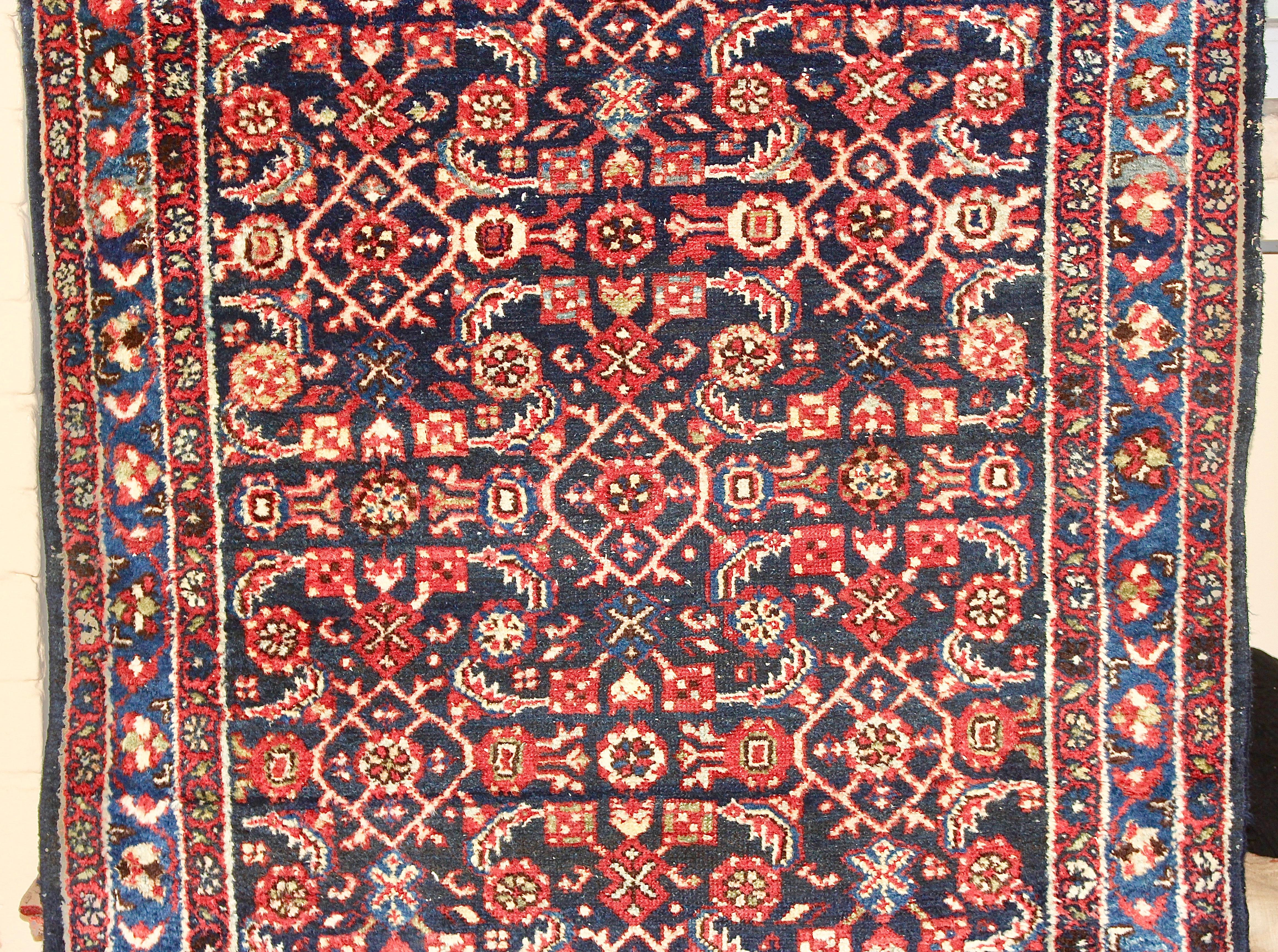 20th Century Antique Oriental Rug, Long Runner, Orient Carpet For Sale