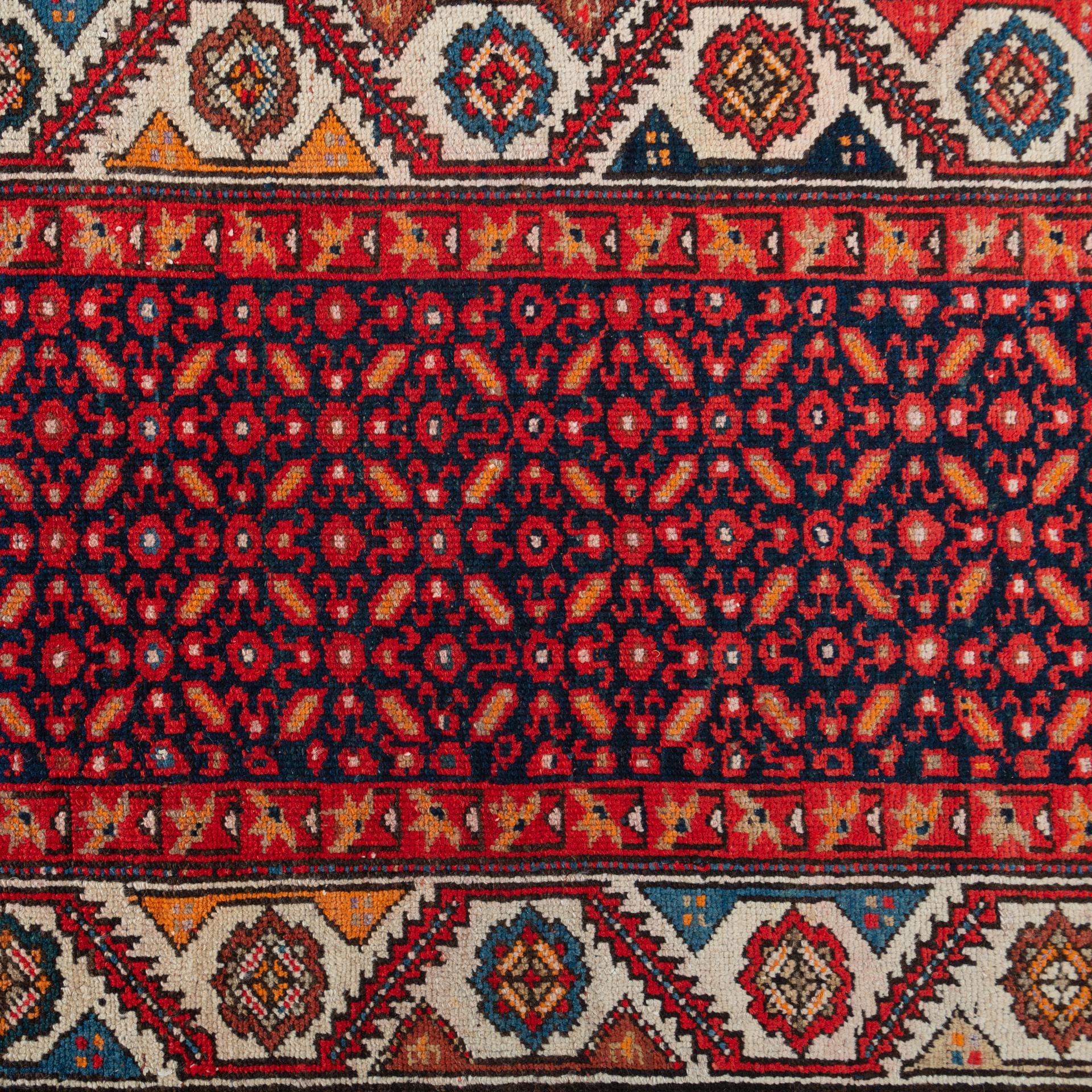 Hand-Knotted Antique Oriental Runner For Sale