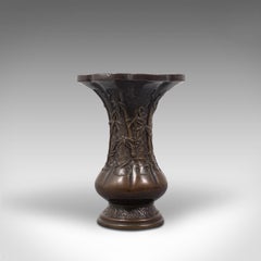 Antique Oriental Vase, Chinese, Bronze, Decorative Baluster Urn, Victorian, 1900