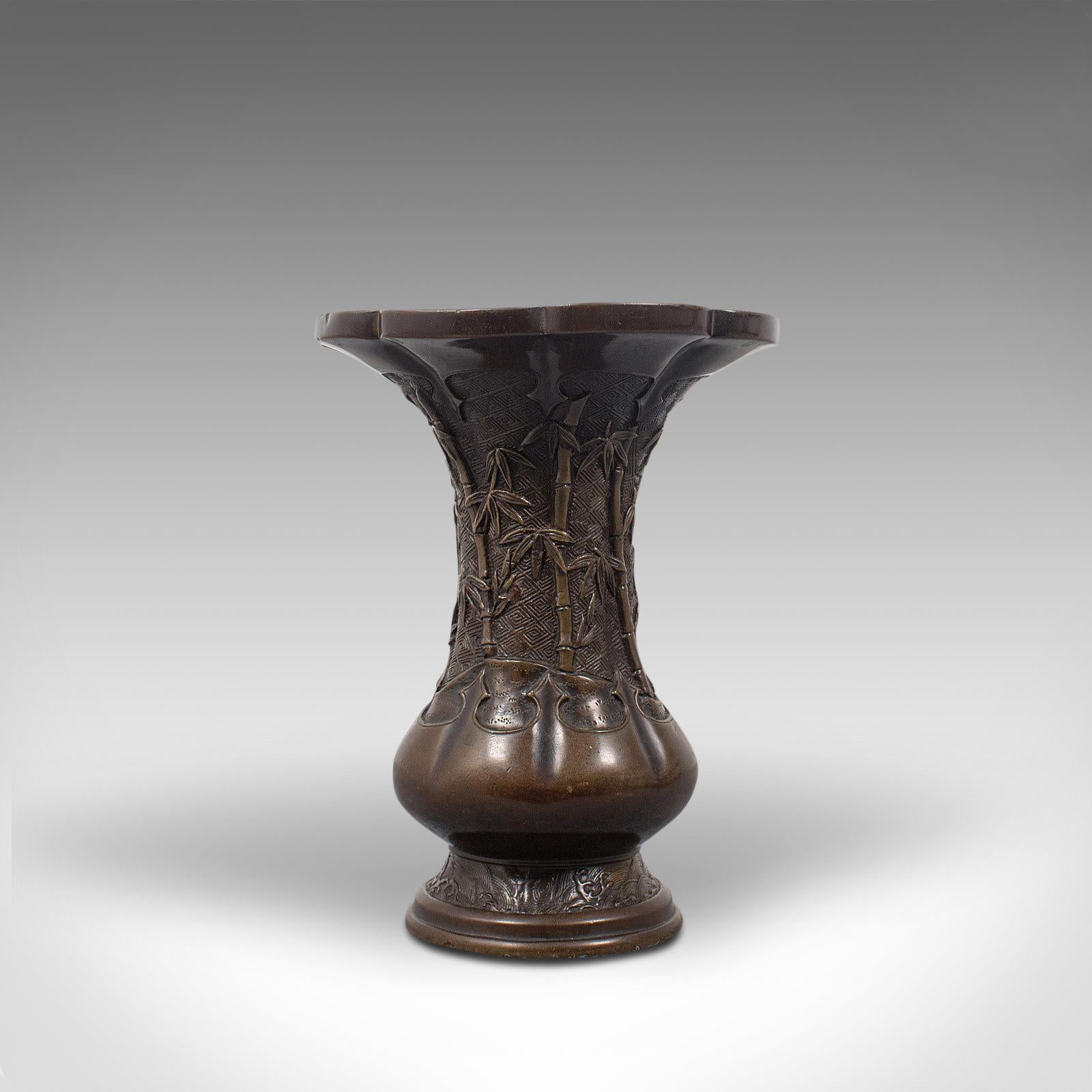 Antike orientalische Vase, chinesisch, Bronze, dekorative Balusterurne, viktorianisch, 1900 (Spätviktorianisch) im Angebot