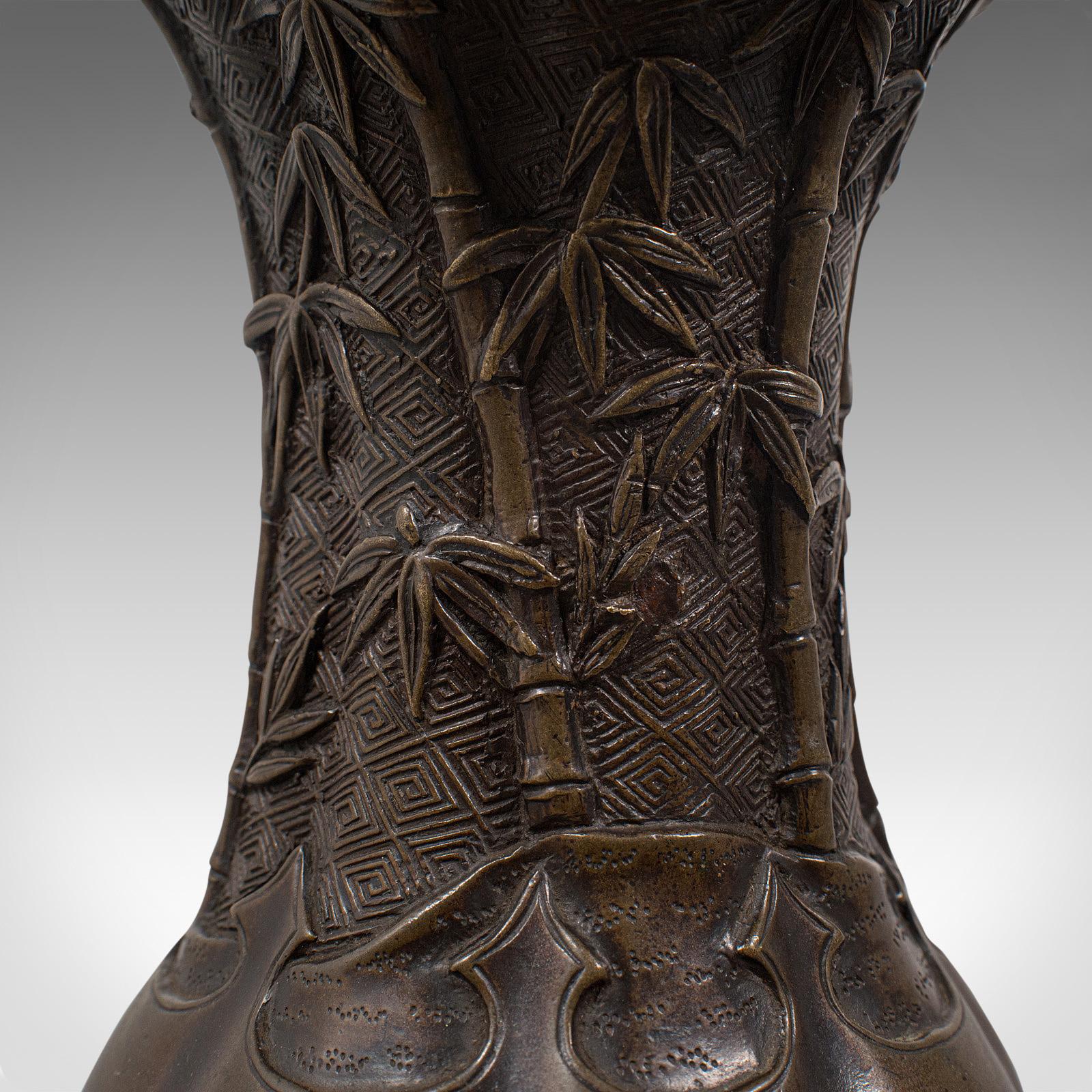 Antike orientalische Vase, chinesisch, Bronze, dekorative Balusterurne, viktorianisch, 1900 (19. Jahrhundert) im Angebot