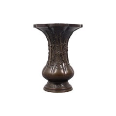 Antike orientalische Vase, chinesisch, Bronze, dekorative Balusterurne, viktorianisch, 1900