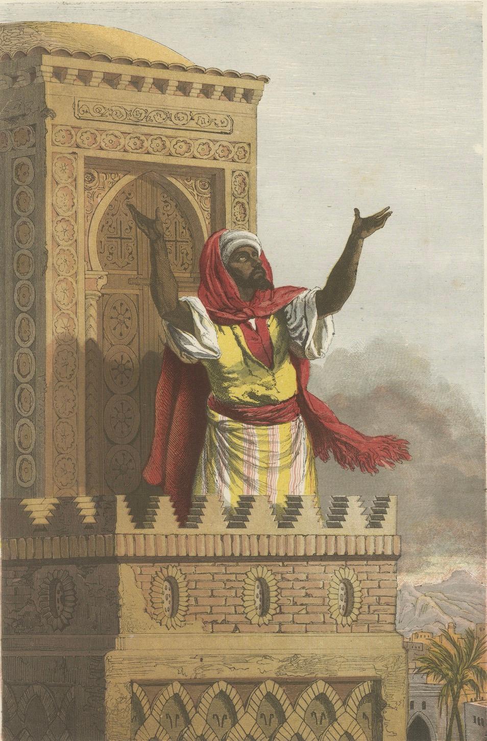 Antiker orientalischer Farbdruck 