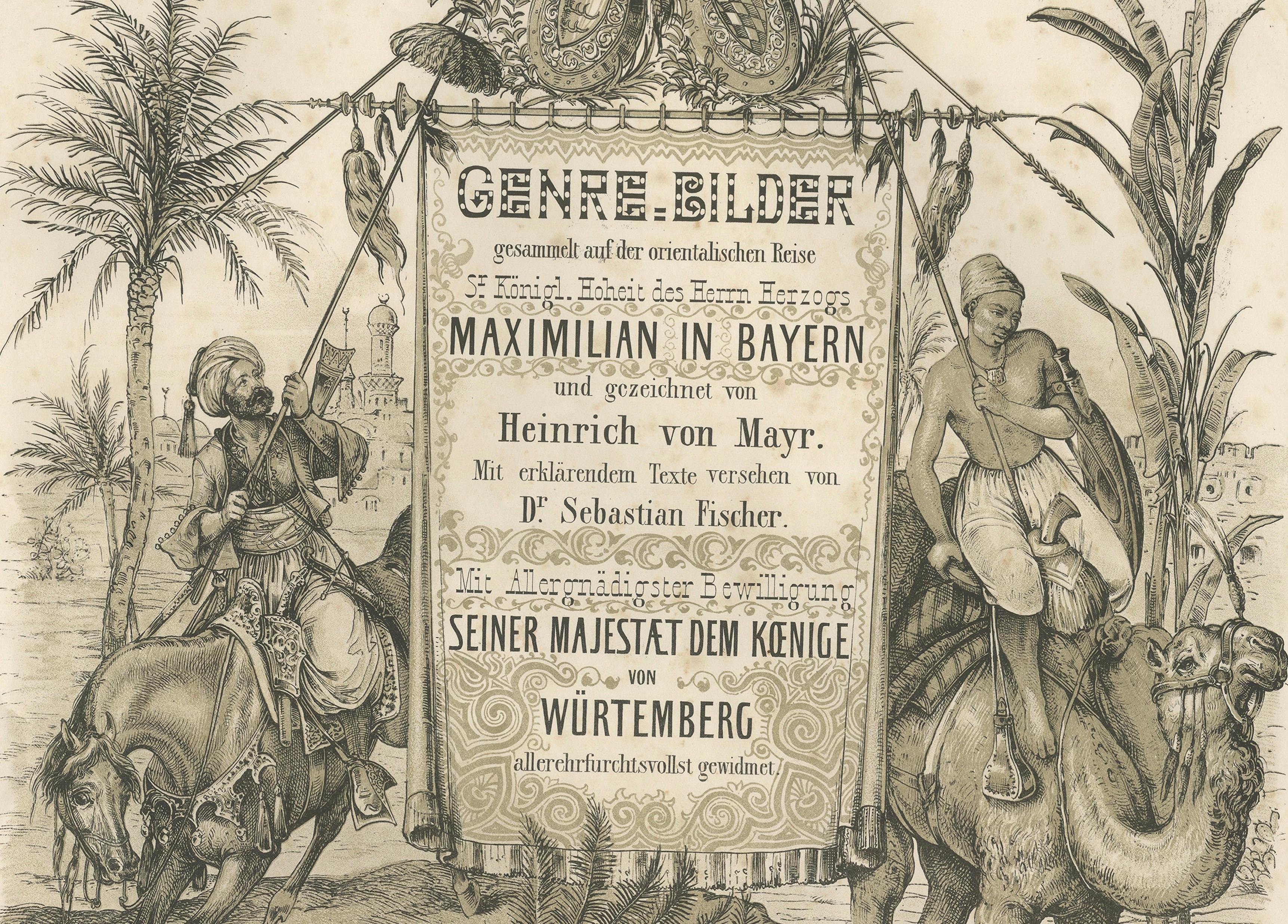 Antikes orientalisches Titelblatt Maximilian in Bayern Expedition, 1846 im Zustand „Gut“ im Angebot in Langweer, NL