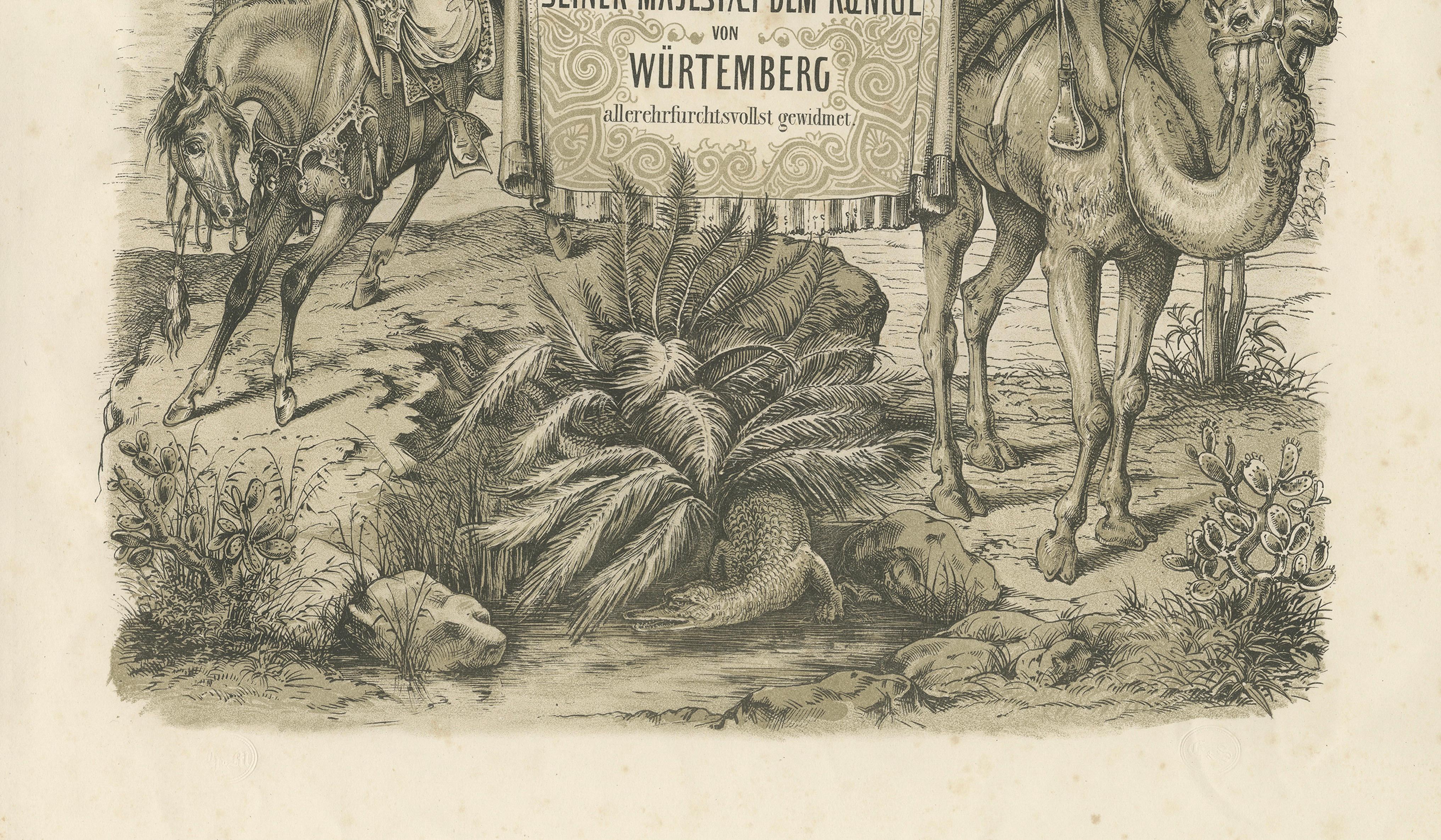 Antikes orientalisches Titelblatt Maximilian in Bayern Expedition, 1846 (19. Jahrhundert) im Angebot